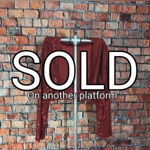Sequin Maroon Bolero Shrug